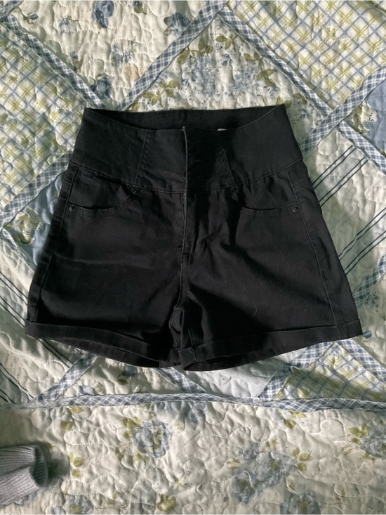BCBGeneration Pants - Women's High-Waist Black Denim Shorts